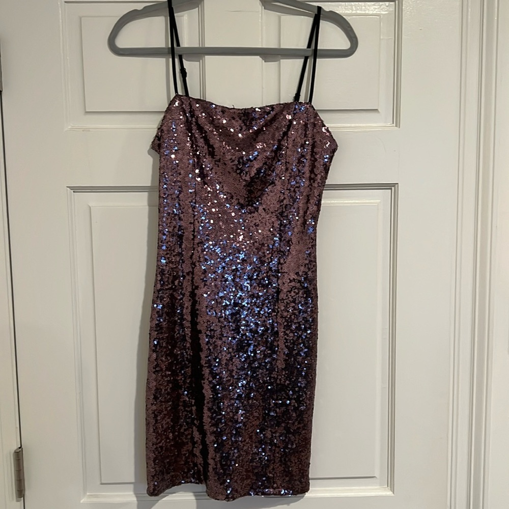 Purple Sequin Mini Dress 🪩💜